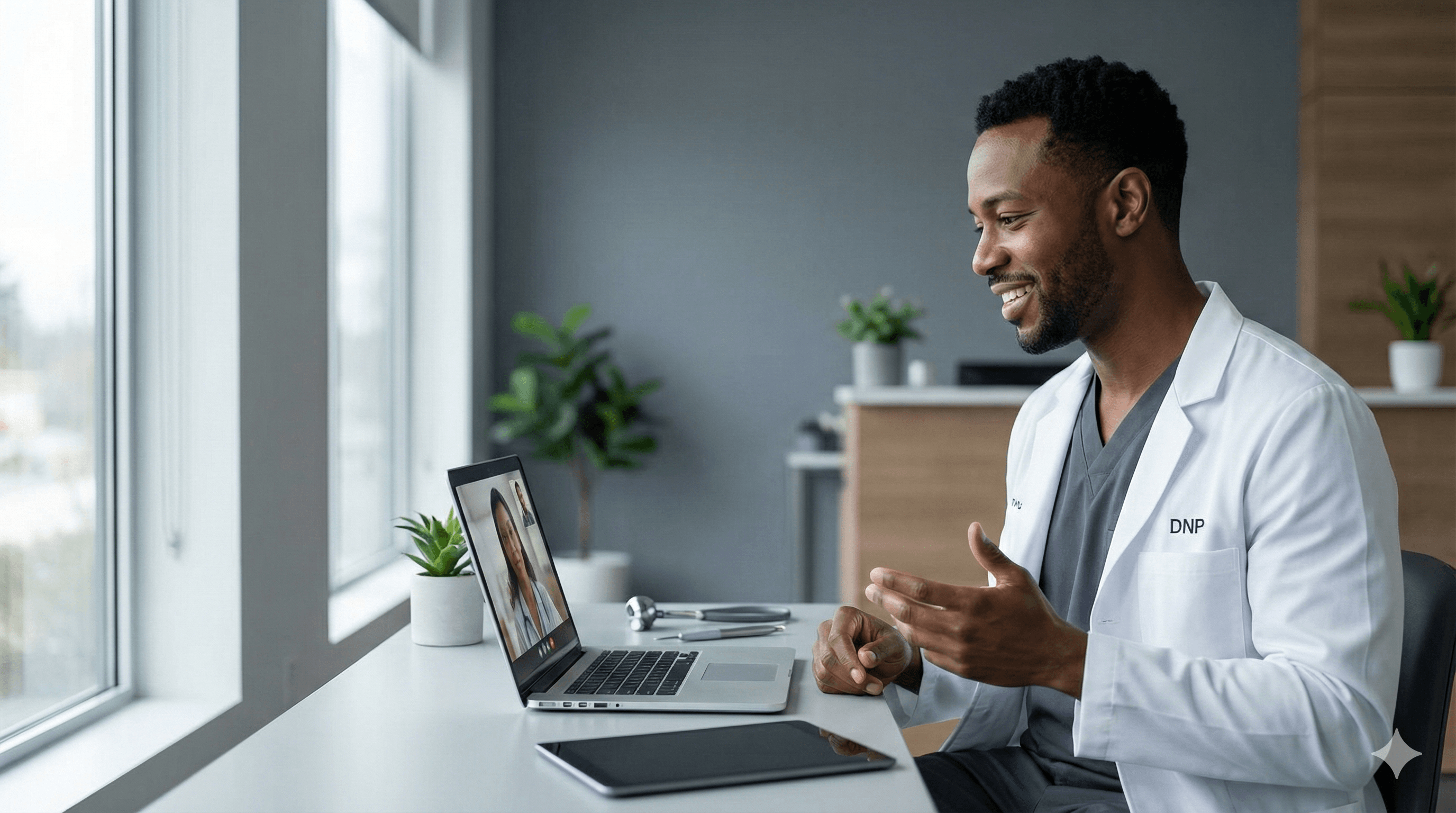 Provider in a virtual care visit