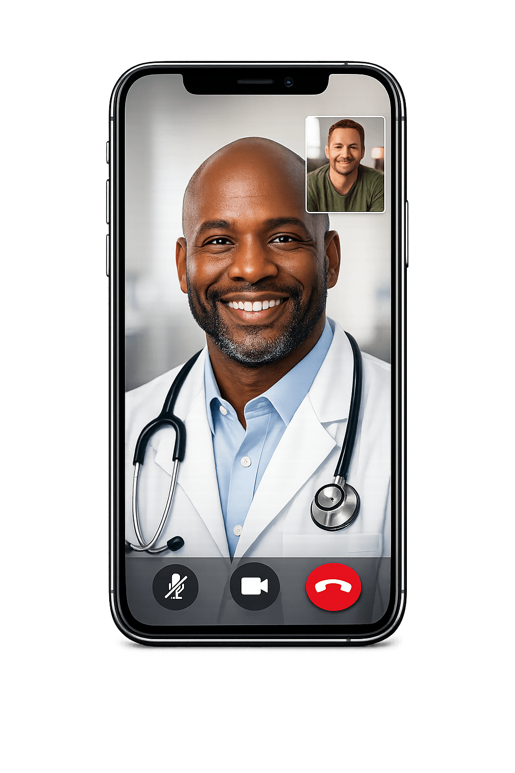 Smartphone showing personalized care access